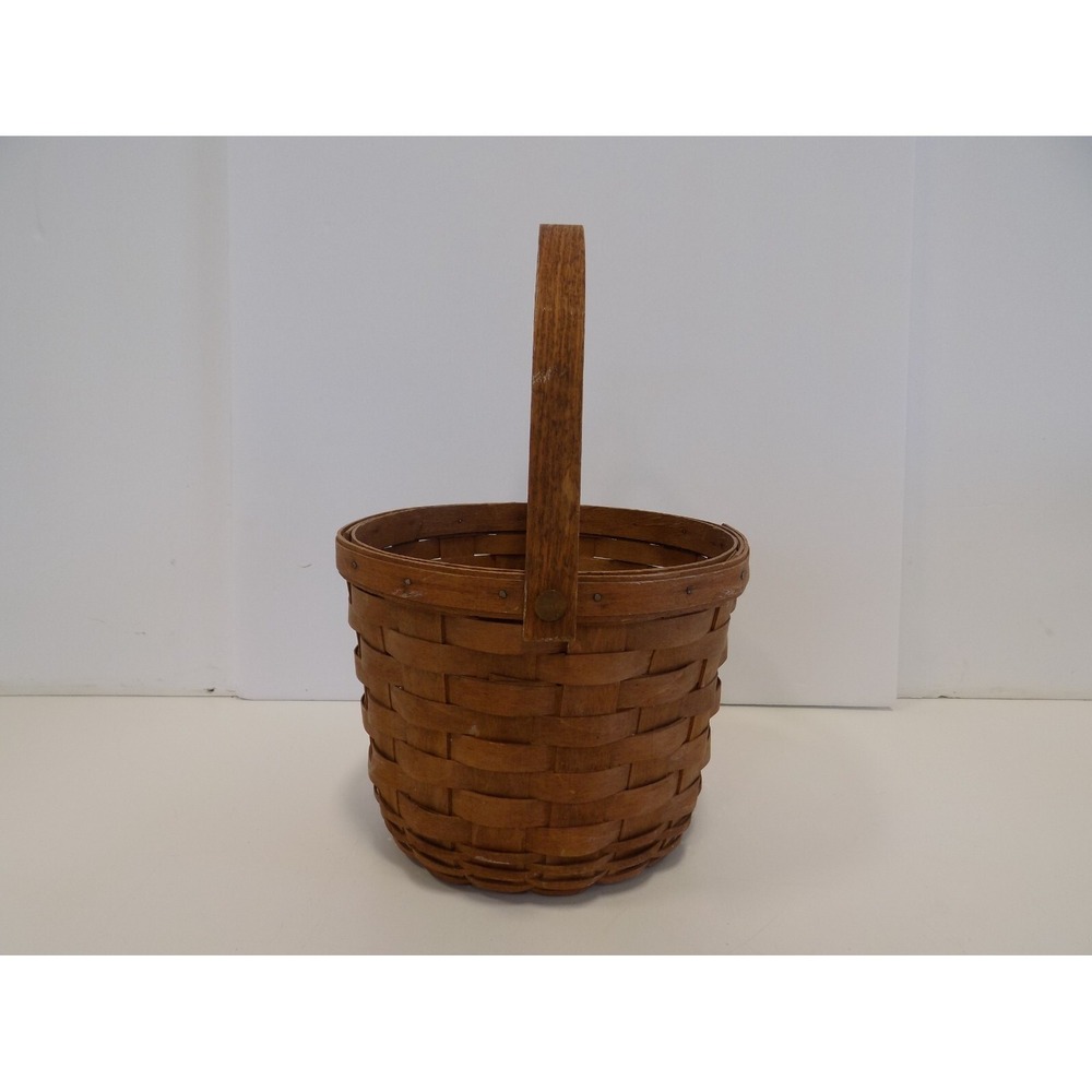 Vintage Medium Fruit Basket 1984 Longaberger -- DK Stain -- Original - Picture 8 of 16